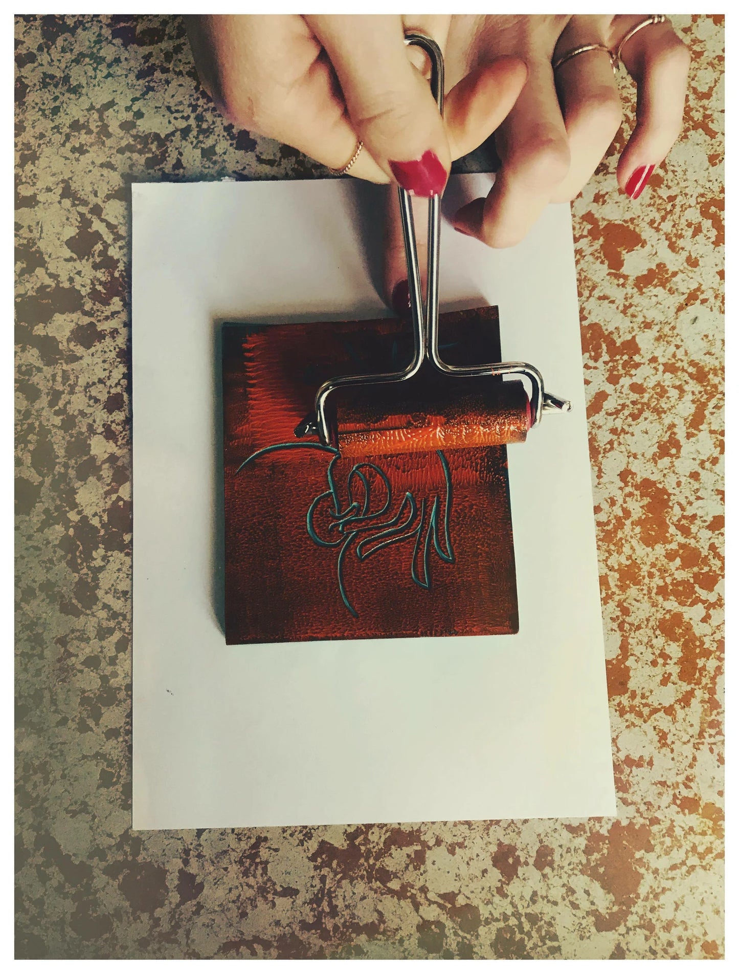 Tirage linogravure Free The Nipples