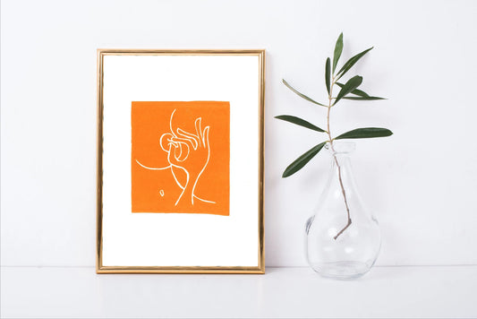 Tirage linogravure Free The Nipples