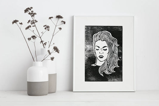 Tirage linogravure MADMoiselle