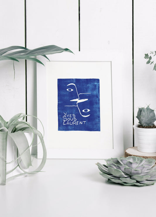 Tirage Linogravure Yves Sous Laurent